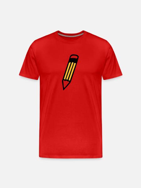 crayon - T-shirt bio Premium Homme - rouge