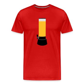 Atomtower - Männer Premium Bio T-Shirt - Rot - Vorne - Damien (186cm)