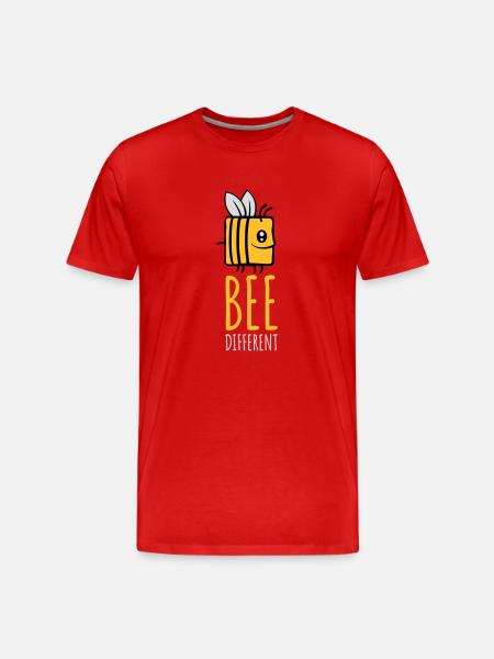 bee different Spruch Quote - Men's Premium Organic T-Shirt - red