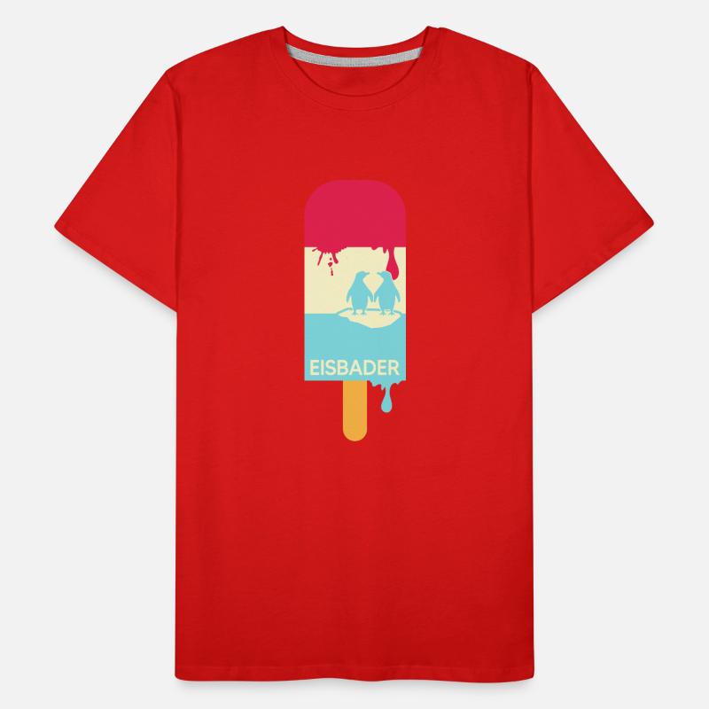 Eisbader Eiszeit im Eisbad Männer Premium Bio T-Shirt
