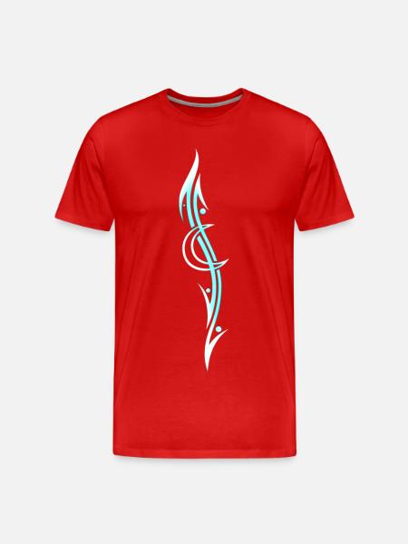 Moon Tribal Tattoo - Men's Premium Organic T-Shirt - red