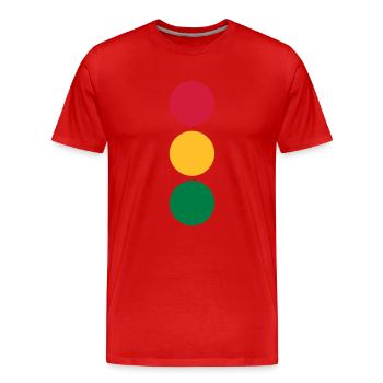 Ampel - Auto - Männer Premium Bio T-Shirt - Rot - Vorne - Damien (186cm)