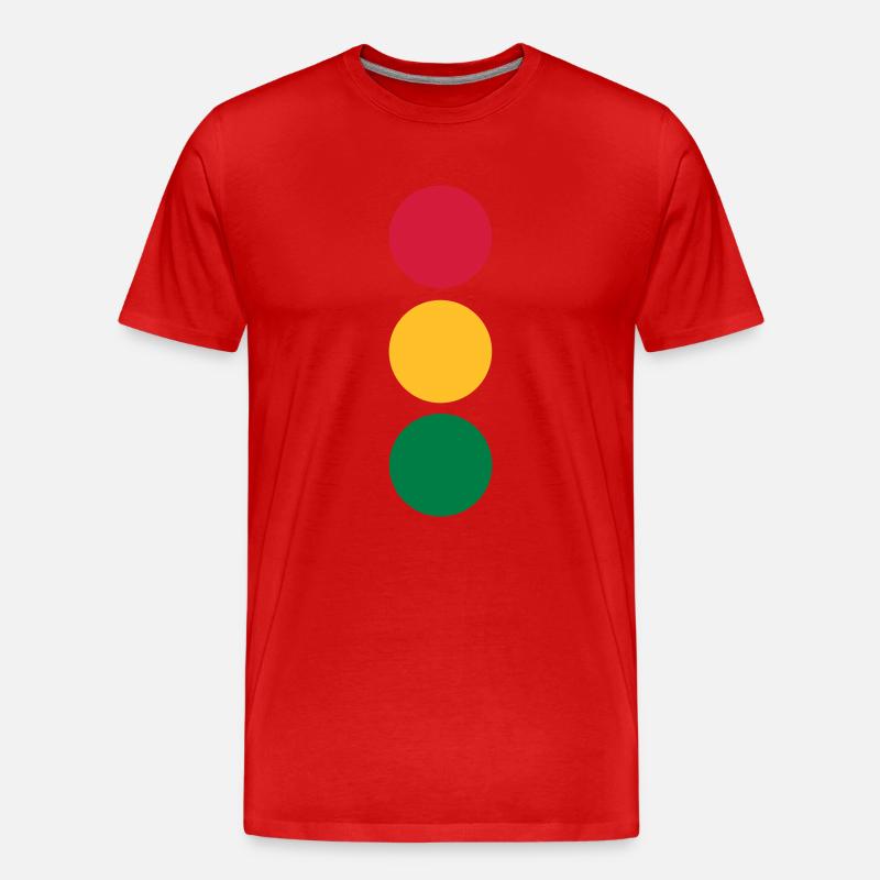 Ampel - Auto - Männer Premium Bio T-Shirt - Rot