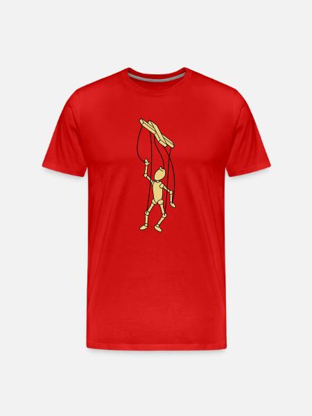 Marionette Puppet - Men's Premium Organic T-Shirt - red
