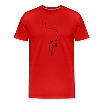 angeln___f1 - Men's Premium Organic T-Shirt - red - Front - Damien (186cm)