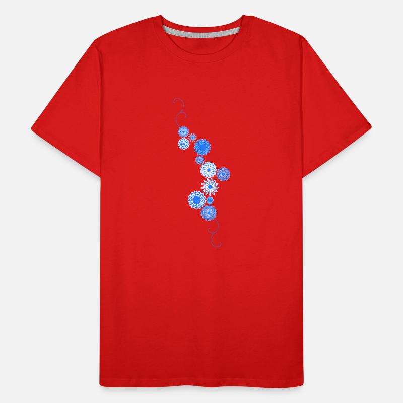 Blumen Männer Premium Bio T-Shirt