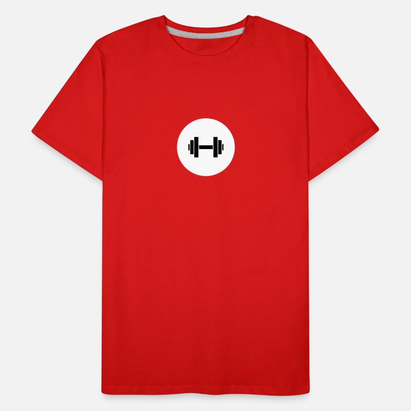 Dumbbell in the circle Men's Premium Organic T-Shirt
