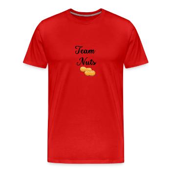Team Nuts - T-shirt bio Premium Homme - rouge - Devant - Damien (186cm)