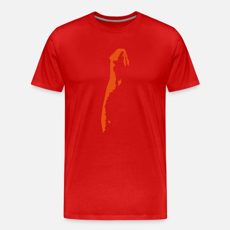 Hiddensee - Männer Premium Bio T-Shirt - Rot