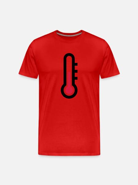 Thermostat temperature icon icon - Men's Premium Organic T-Shirt - red