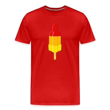 fusée solo - T-shirt bio Premium Homme - rouge - Devant - Damien (186cm)