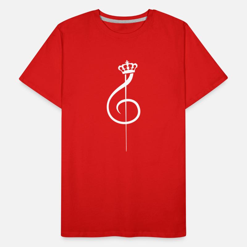 Music clef note melody musical note crown Men's Premium Organic T-Shirt