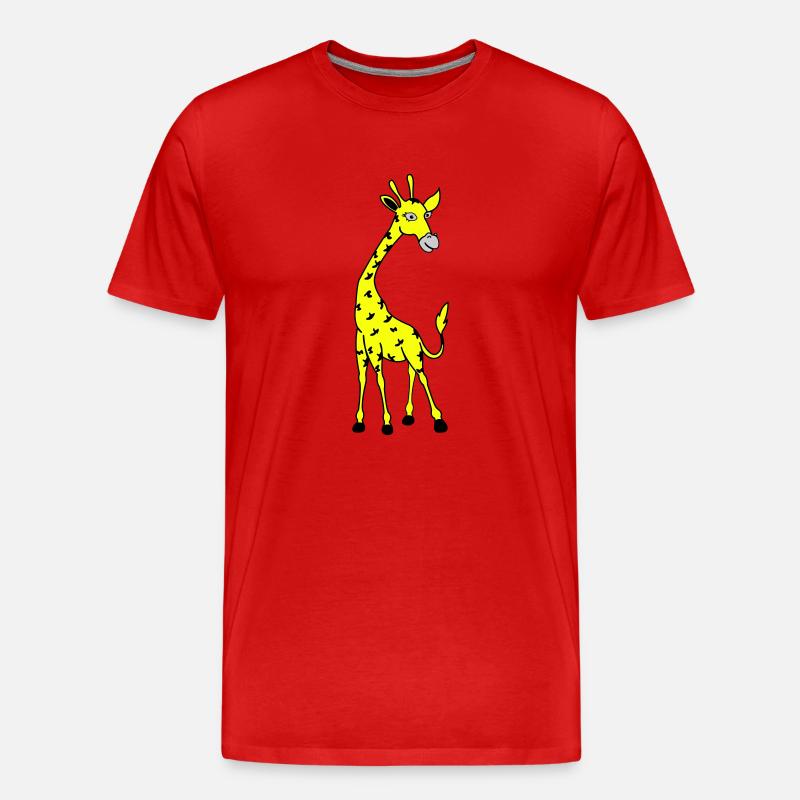 giraffe 02 - Männer Premium Bio T-Shirt - Rot