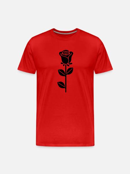 Pink Flower - Men's Premium Organic T-Shirt - red