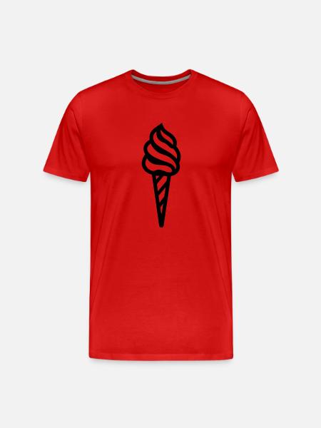 Eis - Männer Premium Bio T-Shirt - Rot