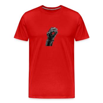 Robotarm - Männer Premium Bio T-Shirt - Rot - Vorne - Damien (186cm)