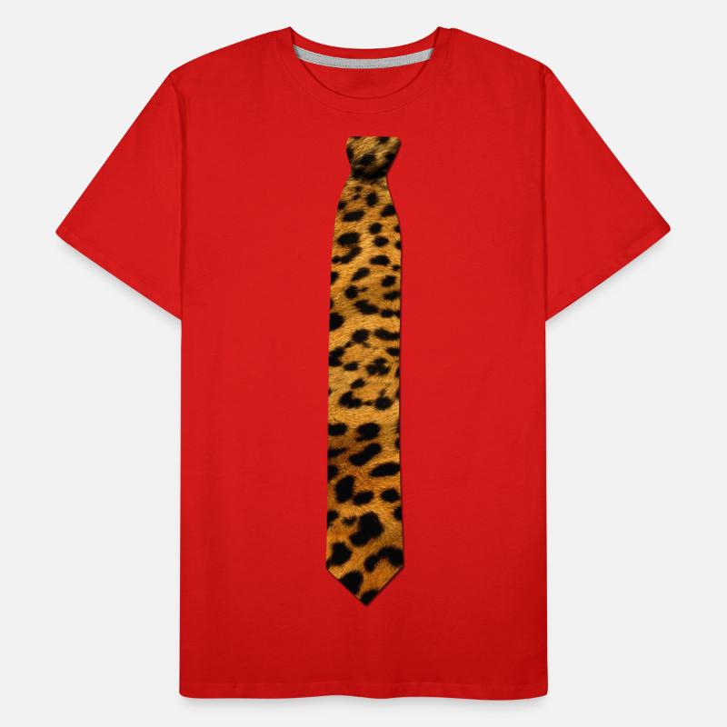 Cravate léopard T-shirt bio Premium Homme