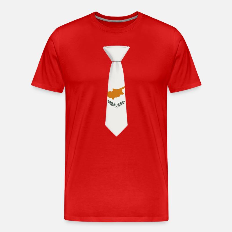 Cyprus Tie – Flaggendesign - Männer Premium Bio T-Shirt - Rot
