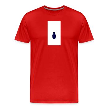 Silhouette de vase bleu minuit - T-shirt bio Premium Homme - rouge - Devant - Damien (186cm)