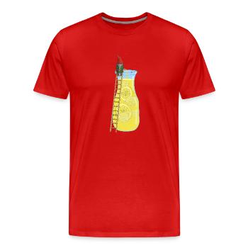 Limozwerg - T-shirt bio Premium Homme - rouge - Devant - Damien (186cm)