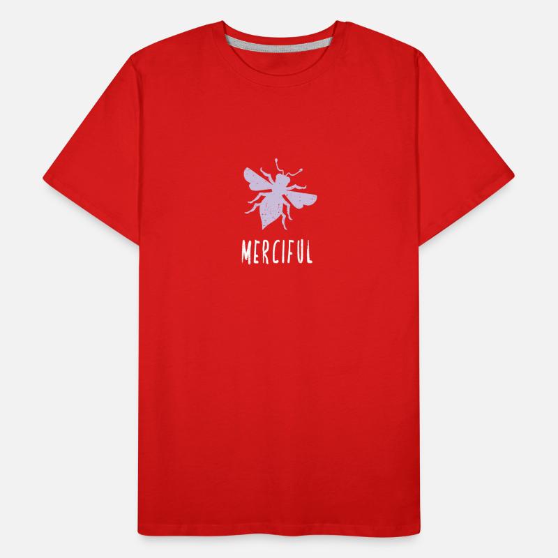Purple Pastel Bee Merciful Bee Be Merciful Men's Premium Organic T-Shirt