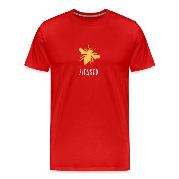 abeille jaune abeille heureuse être heureux - T-shirt bio Premium Homme - rouge - Devant - Damien (186cm)