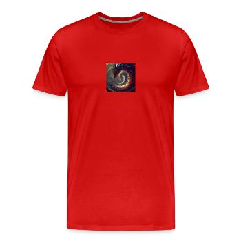 a Thousand tall dragon - Männer Premium Bio T-Shirt - Rot - Vorne - Damien (186cm)