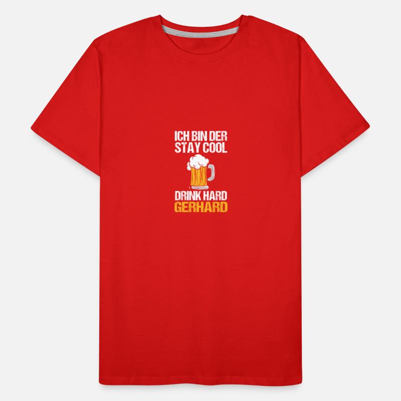 Bier Bierliebhaber Saufen Feiern Gerhard Männer Premium Bio T-Shirt