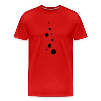 bubbles - Männer Premium Bio T-Shirt - Rot - Vorne - Damien (186cm)