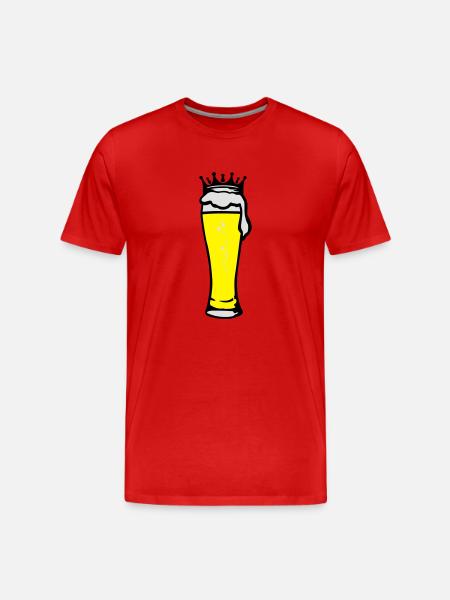 koenigliches_bier_3c - Männer Premium Bio T-Shirt - Rot