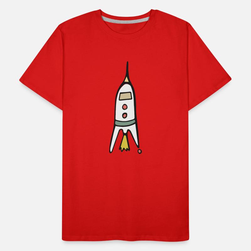 Lancement de fusée spatiale T-shirt bio Premium Homme