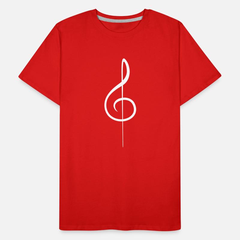 Music clef note melody musical note audio Men's Premium Organic T-Shirt