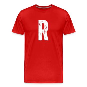 R - Men's Premium Organic T-Shirt - red - Front - Damien (186cm)
