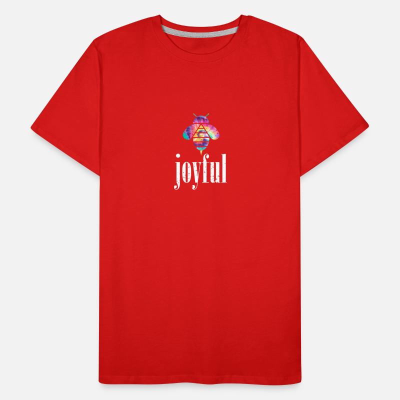 Tie Dye Bee Joyful Biene Be Joyful Männer Premium Bio T-Shirt