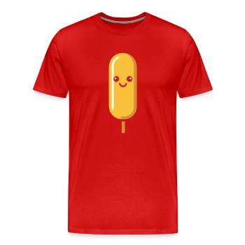 Mais Hundefutter - Männer Premium Bio T-Shirt - Rot - Vorne - Damien (186cm)
