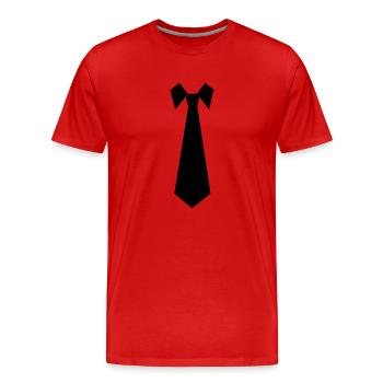 Cravate - T-shirt bio Premium Homme - rouge - Devant - Damien (186cm)