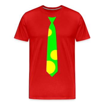 Original tie Tshirt - flashy lemon style - Men's Premium Organic T-Shirt - red - Front - Damien (186cm)