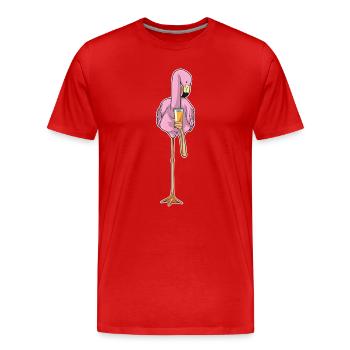 Flamingo Saft - Männer Premium Bio T-Shirt - Rot - Vorne - Damien (186cm)