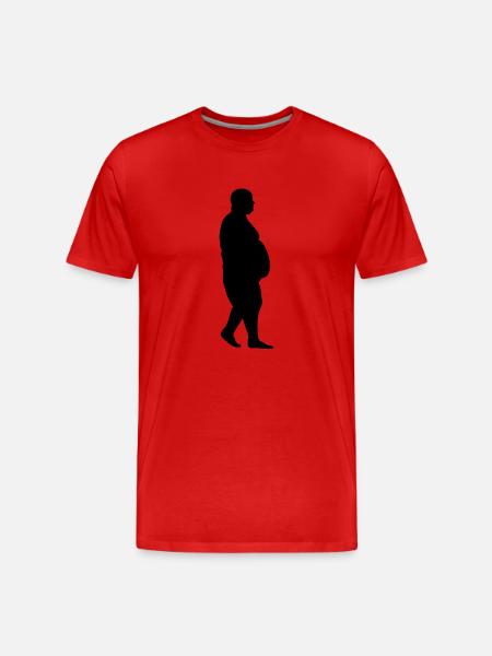 fat_man___f1 - Men's Premium Organic T-Shirt - red