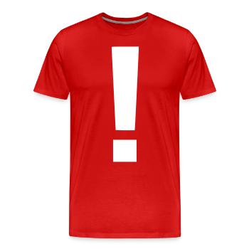 Ausrufezeichen Statement Geschenk Auffallen - Männer Premium Bio T-Shirt - Rot - Vorne - Damien (186cm)