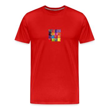 Graffiti - Männer Premium Bio T-Shirt - Rot - Vorne - Damien (186cm)