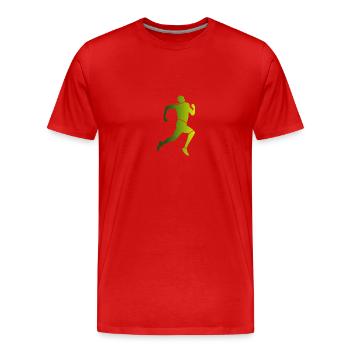 coureur - T-shirt bio Premium Homme - rouge - Devant - Damien (186cm)