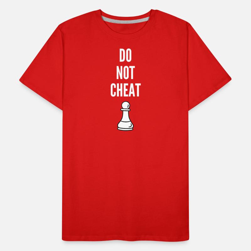 Cheat Cheating Chess Player Scandal Scam Men's Premium Organic T-Shirt