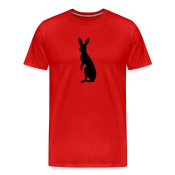 kangourou - T-shirt bio Premium Homme - rouge - Devant - Damien (186cm)