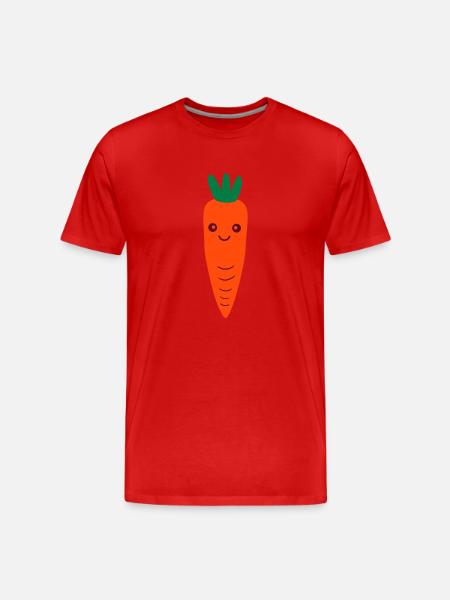 karotte - Männer Premium Bio T-Shirt - Rot