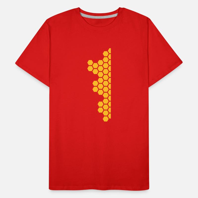 Honeycombs Pattern Men's Premium Organic T-Shirt