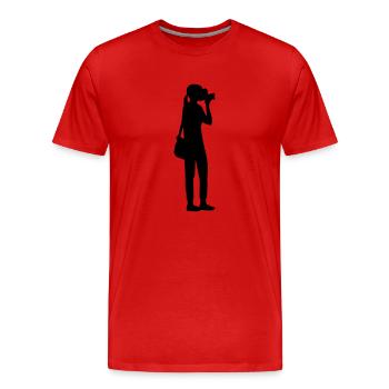 Photographer - Men's Premium Organic T-Shirt - red - Front - Damien (186cm)