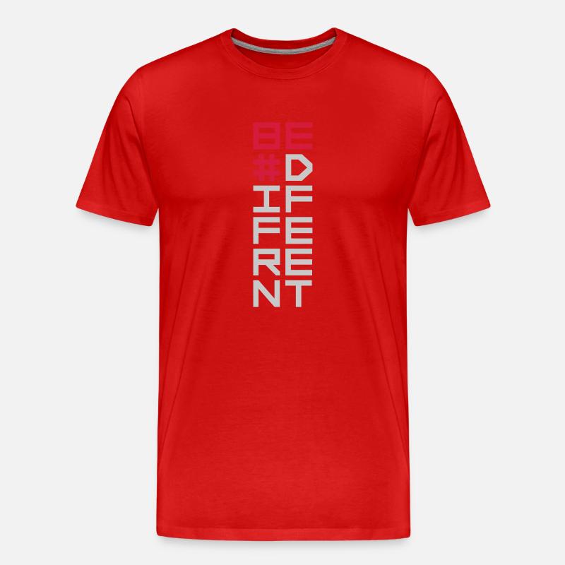 Be different Logo Design - Männer Premium Bio T-Shirt - Rot