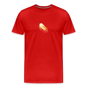 Rote Farbstriche - Männer Premium Bio T-Shirt - Rot - Vorne - Damien (186cm)