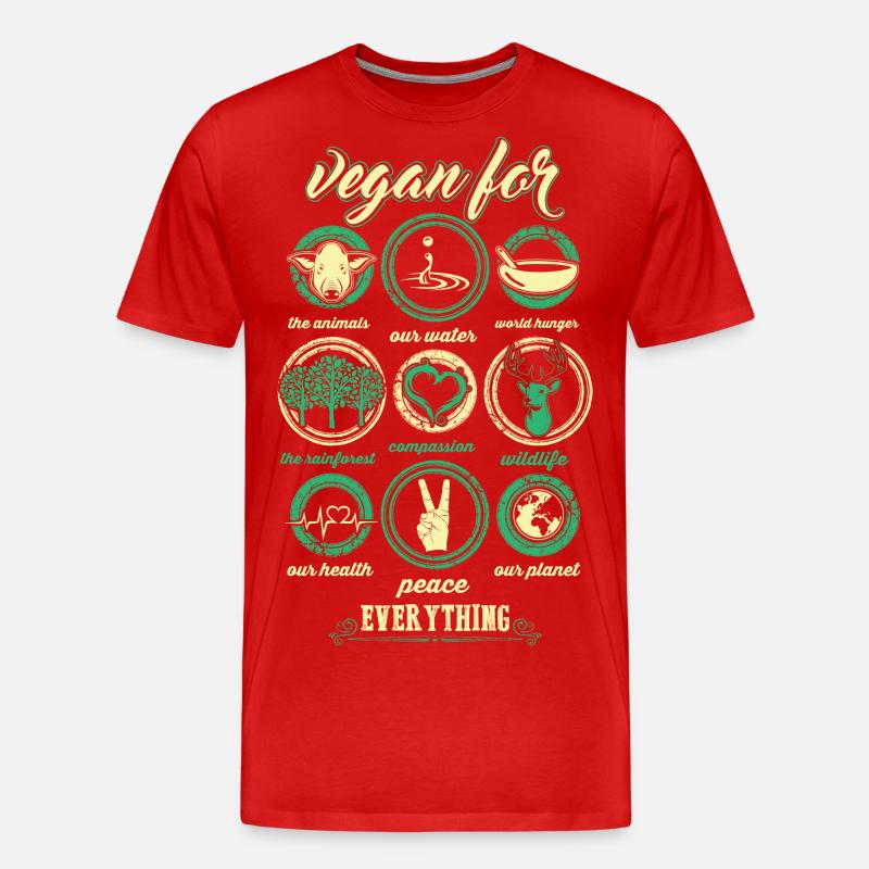 Vegan for everything - Männer Premium Bio T-Shirt - Rot